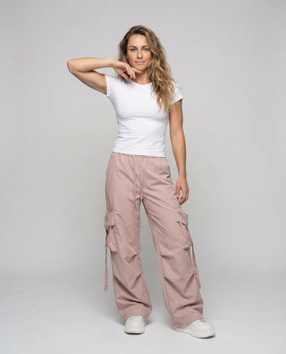 Damen Weite Cargohose Seitliche BindShopnoryänder