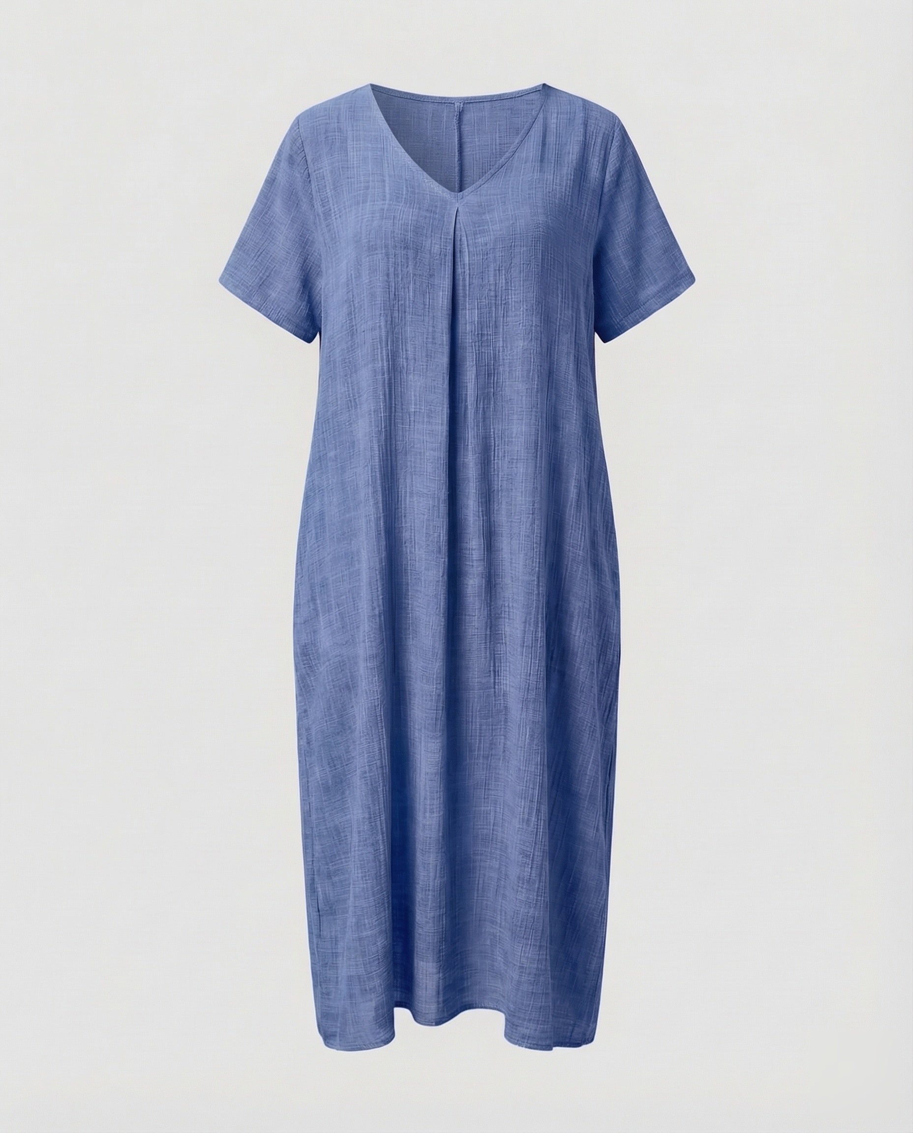 Damen Musselin-Maxikleid Lockerer Kaftan-Schnitt