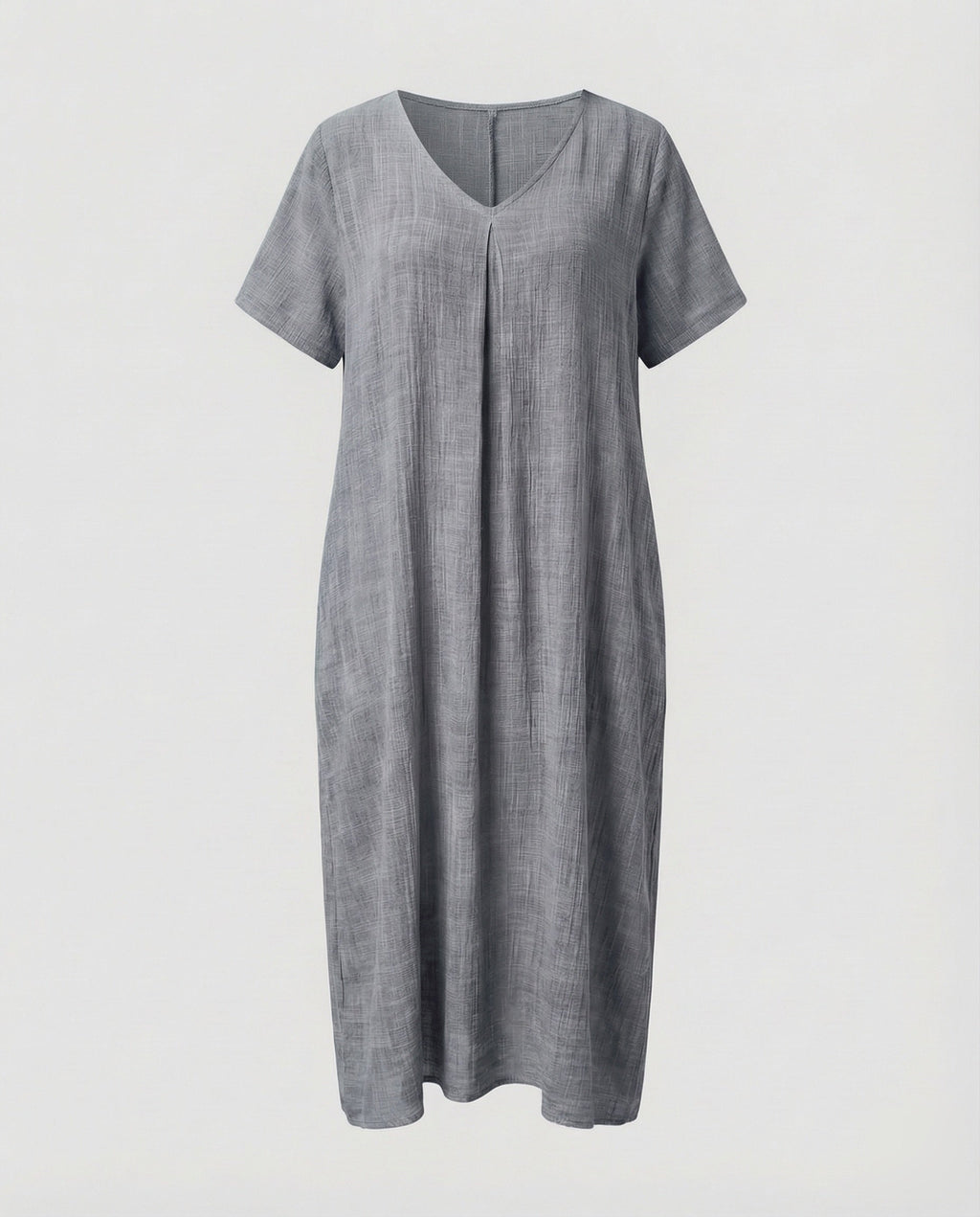 Damen Musselin-Maxikleid Lockerer Kaftan-Schnitt