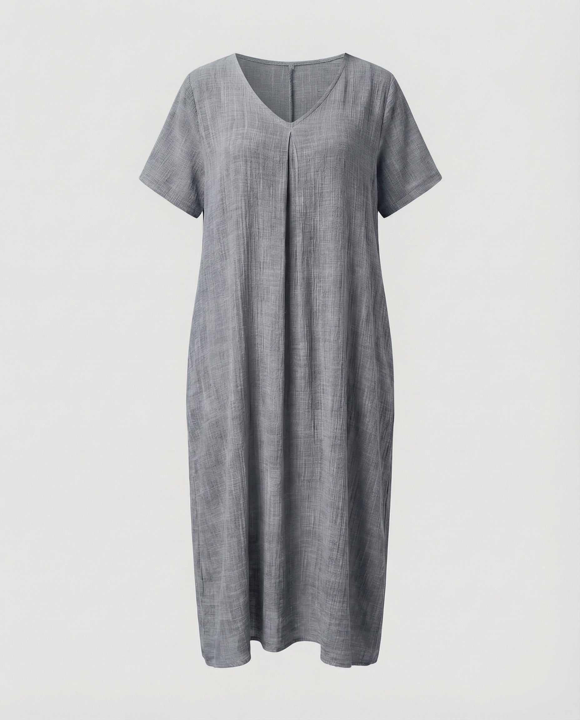 Damen Musselin-Maxikleid Lockerer Kaftan-Schnitt