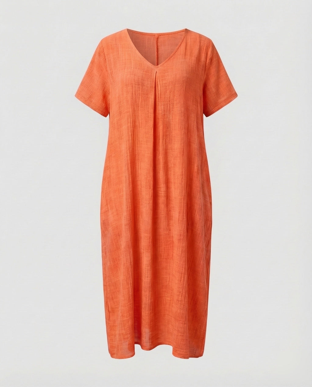 Damen Musselin-Maxikleid Lockerer Kaftan-Schnitt