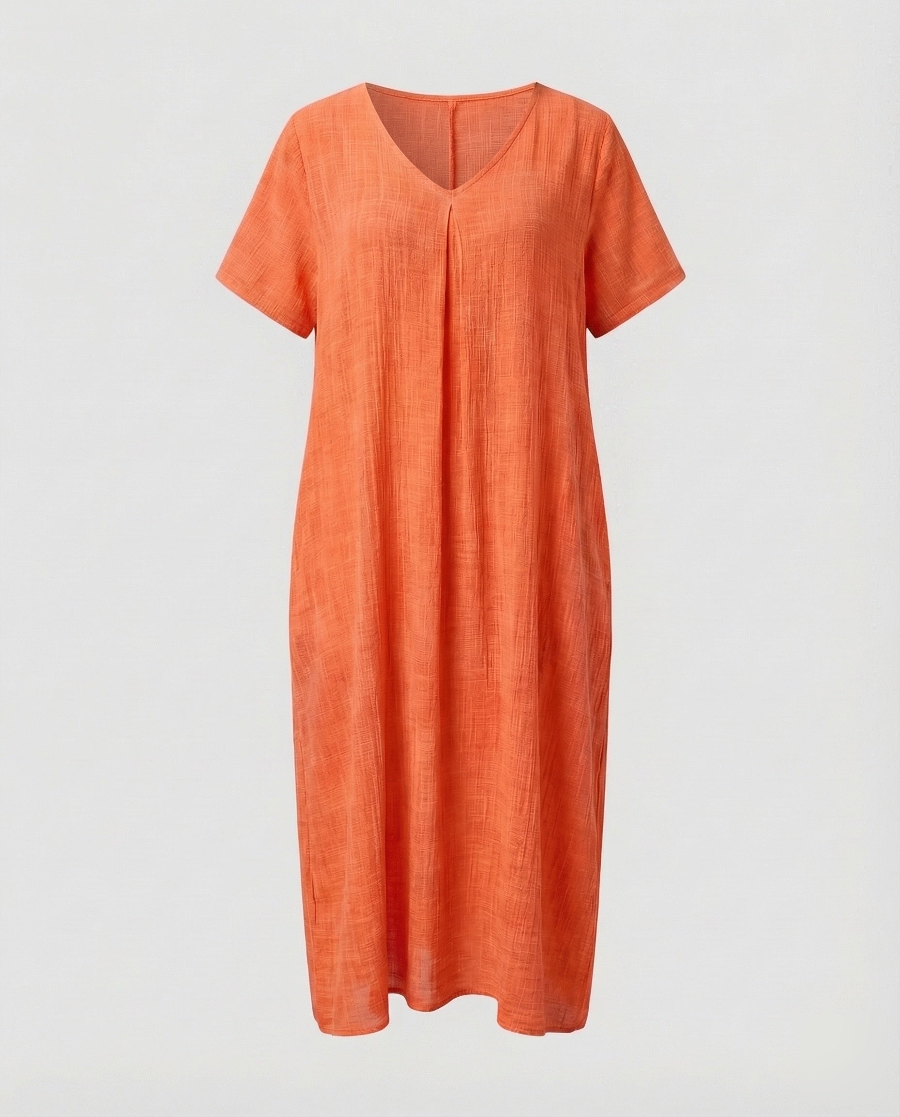 Damen Musselin-Maxikleid Lockerer Kaftan-Schnitt