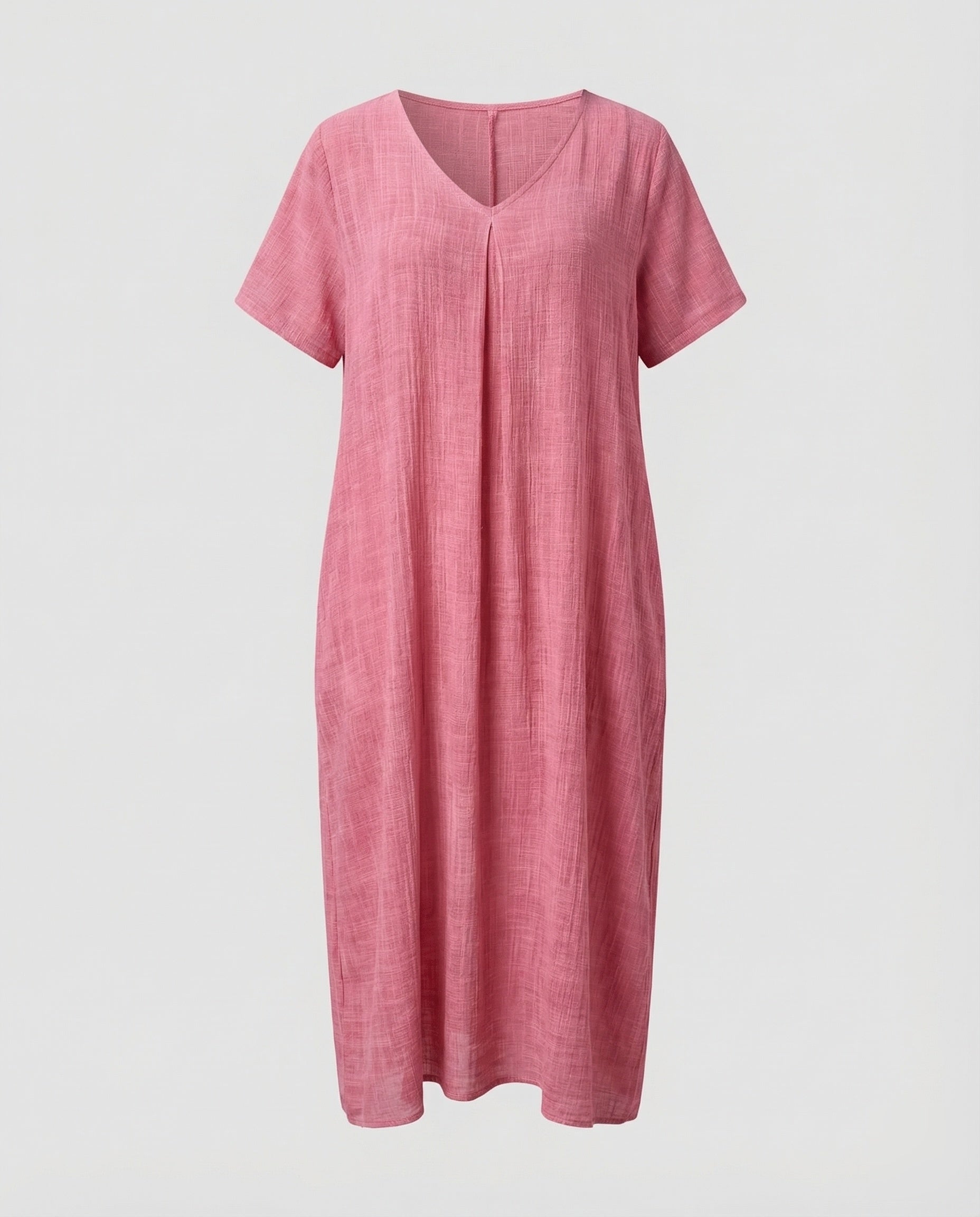 Damen Musselin-Maxikleid Lockerer Kaftan-Schnitt