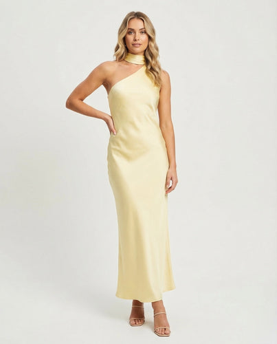 Damen Abendkleid Einschultrig Schräge Drapierung