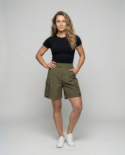 Damen Cargo-Shorts mit Kellerfalten