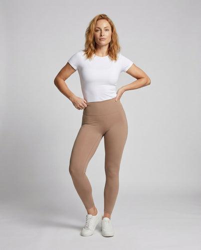 Damen hochgeschnittene Kompressions-Leggings mit Mikrostretch
