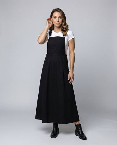 Damen Latz-Maxikleid mit verstellbaren Trägern