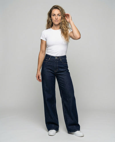 Damen Palazzo-Jeanshose mit extra weitem Bein