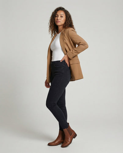Damen Anschmiegsame Soft-Schnitt Soft-Blazer-Sakko