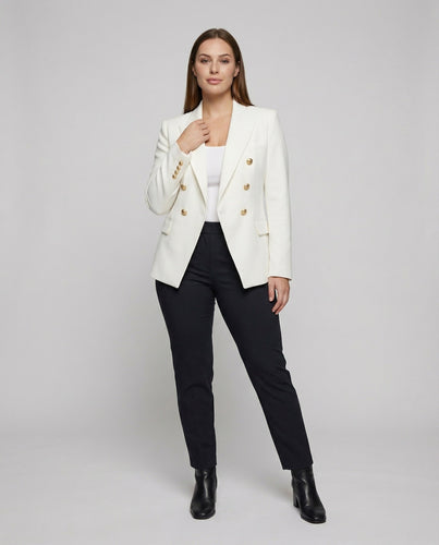 Damen Glamouröse Schmuckknöpfe Doppelreiher-Blazer