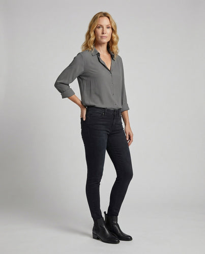 Damen Viskose Hemdbluse Locker