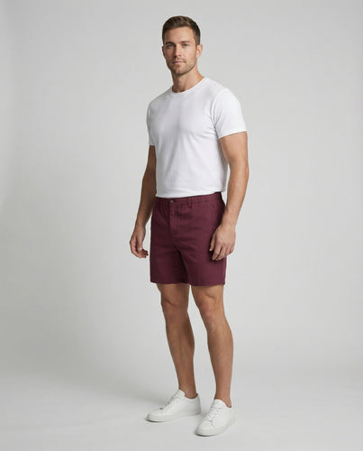 Herren Chino-Shorts Elastisch Komfortbund
