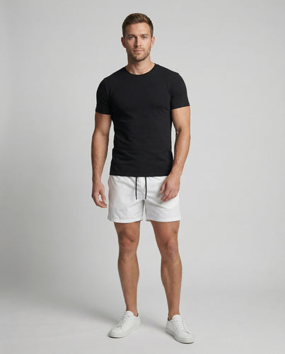 Herren Badeshorts Leicht Elastikbund Kordelzug