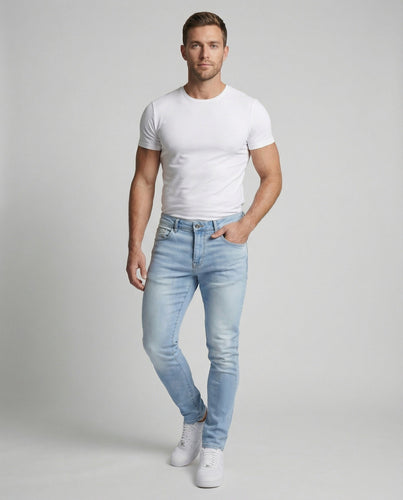 Herren Stretch-Jeans Schlank Konisch Fünf-Taschen