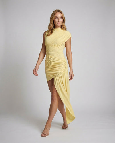 Damen Asymmetrische Schulter MischgewShopnorye Abendkleid