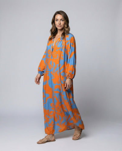 Damen Fließende Kaftan MischgewShopnorye Kaftan-Maxikleid