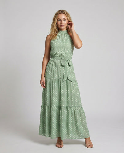 Damen Luftige Volantrock MischgewShopnorye Maxikleid