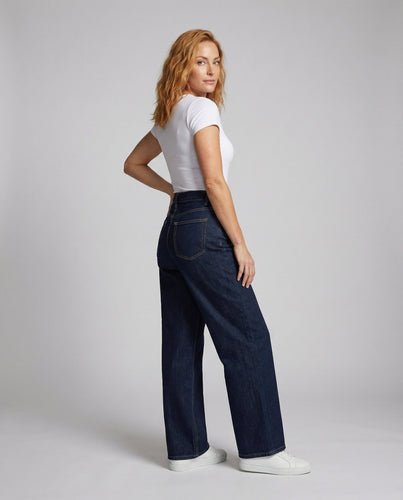 Damen Klassische Bodenlange Denim Denim-Jeans