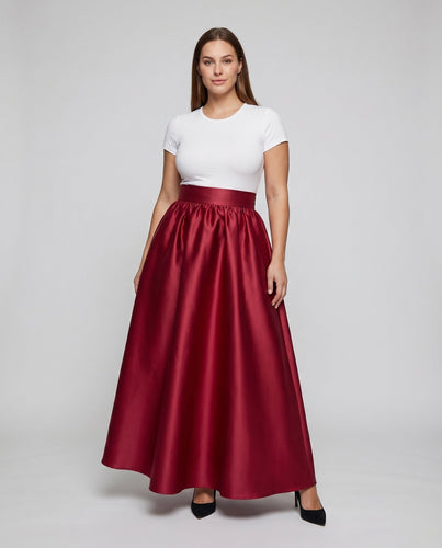 Damen Elegante Hoher Taillenbund MischgewShopnorye Maxirock
