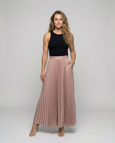 Damen Elegante Blickdichtes Futter Plissee Plissee-Maxirock