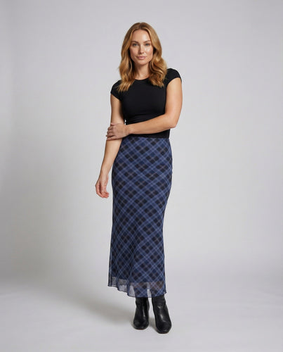Damen Romantische Seitlicher Beinschlitz Chiffon Maxirock