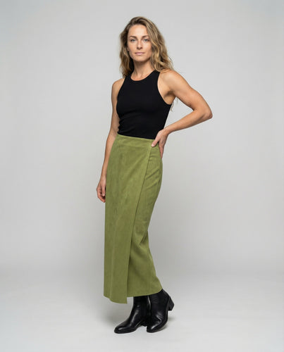 Damen Klassische Veloursähnliche Mikrofaser Mikrofaser Midirock