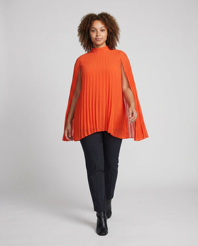 Damen Elegante Fließende Cape-Ärmel Chiffon Cape-Oberteil