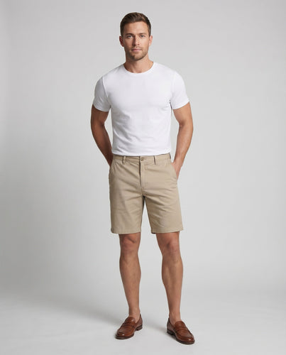 Herren Chino-Shorts Gerades Bein Seitliche Taschen