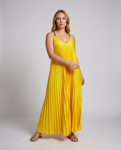 Damen Satin-Maxikleid Doppelspaghettiträger V-Ausschnitt Seitentaschen
