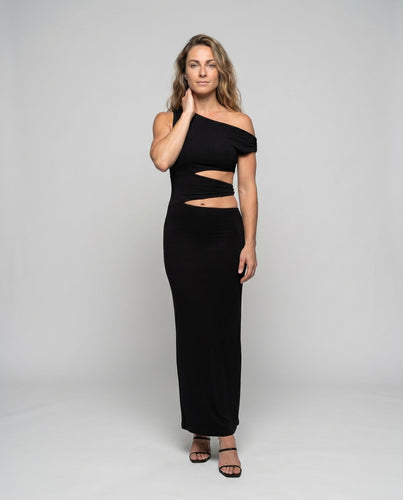 Damen Elegantes Wickelkleid mit verführerischen Cut-Outs Shopnory