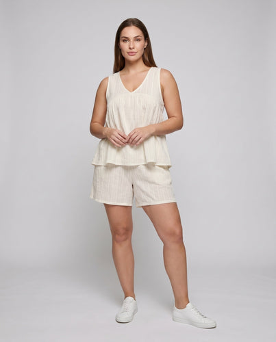 Damen luftiges Schlafanzug-Set aus hochwertigem Leinen