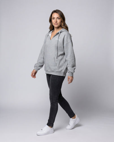 Damen Oversized Kapuzensweatshirt mit praktischer Kängurutasche und weichem Innenfutter