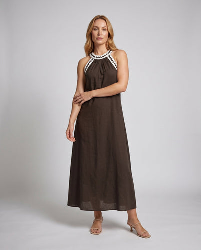 Damen Maxikleid mit modischen TragShopnoryand und elegantem Rundhals