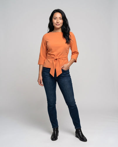 Damen Bluse mit Knoten-Detail und modernem Schnitt