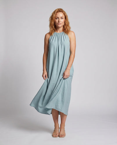 Damen luftiges Maxikleid mit eleganter Rückenöffnung