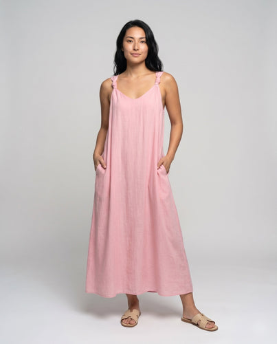Damen Luftiges Spaghettiträger-Maxi-Kleid mit Raffung und weichem Material