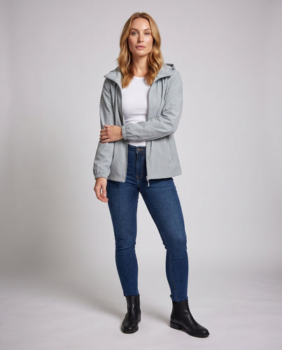 Damen wasserdichte und atmungsaktive Laufjacke