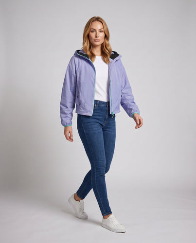 Damen nan ultraleichte Kapuzen-Outdoorjacke, packbar mit zweirichtungs-Reißverschluss und elastischen Bündchen Shopnory