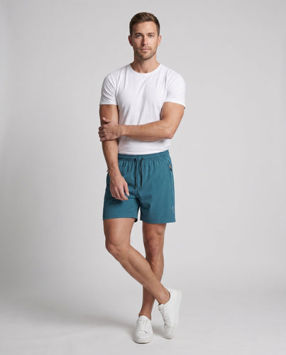 Herren nan vielseitige Lauf- und Badeshorts mit schnelltrocknender Mikrofaser, elastischem Tunnelzug und reflektierenden Einsätzen Shopnory
