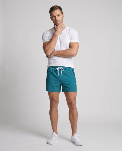 Herren nan wasserabweisende Badeshorts mit elastischem Bund und Reißverschlusstaschen Shopnory