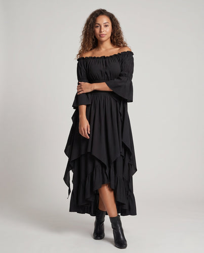 Frauen Elegante Maxi Kleid mit Off-Shoulder Design Shop Nory