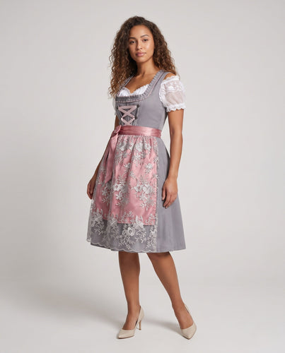 Damen Bayerisches Dirndl mit aufwendiger Stickerei und Schürze Shop Nory