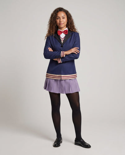 Damen Cosplay-Schuluniform-Set mit Rock, Hemd, Weste und Fliege Shop Nory