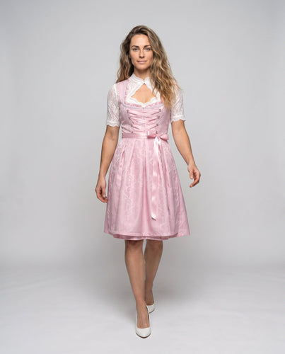 Damen Dirndl Kleid mit feiner Spitze und dekorativem Taillenbund Shop Nory