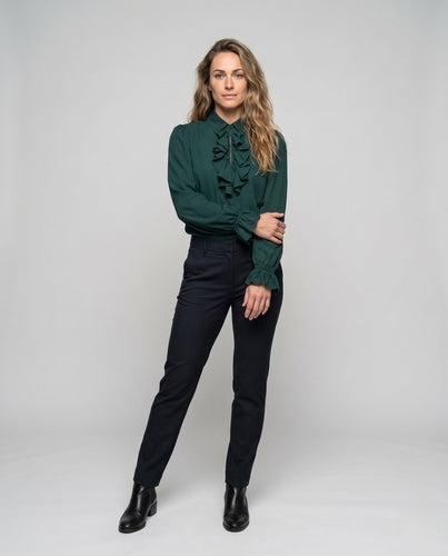 Damen elegantes Rüschenshirt mit dekorativen Details Shop Nory