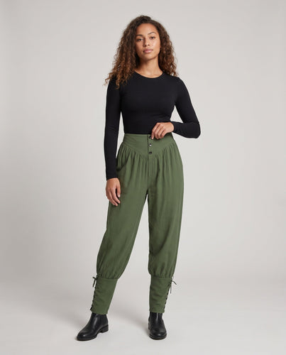 Damen Elegante und Luftige Hose mit Verstellbarem Bund Shop Nory