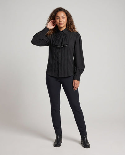 Damen elegantes Top mit floralem Design und asymmetrischem Saum Shop Nory