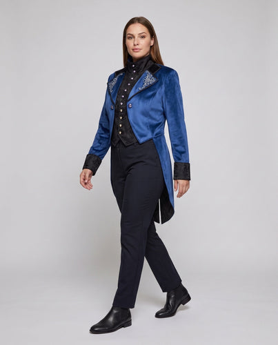 Damen elegante Frack mit aufwendigen Verzierungen und exquisiten Knöpfen Shop Nory