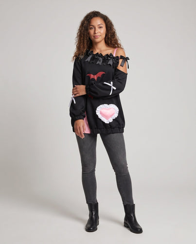 Damen Halloween-Kostümset mit schickem Oberteil, Rock und Accessoires Shop Nory