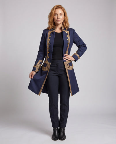 Damen historische Frack mit luxuriösen goldenen Details Shop Nory